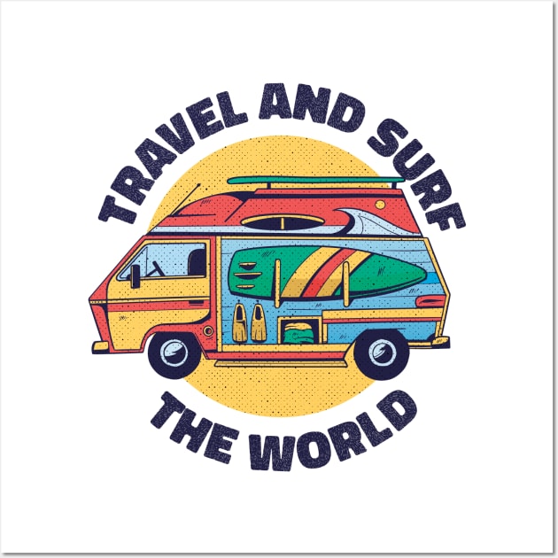 its always sunny to surf and travel Wall Art by Midoart